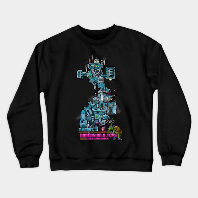 Dimension X Toys Does Machines (FULL MACHINE) Crewneck Sweatshirt by dimensionxtoys